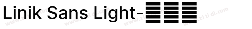 Linik Sans Light字体转换